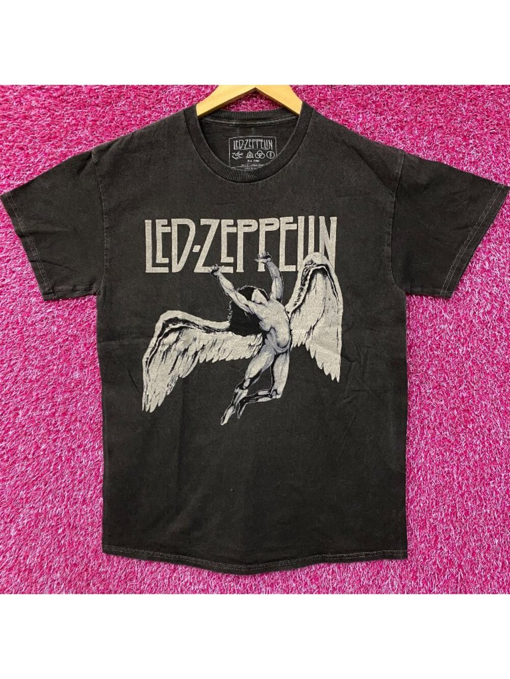 Led Zeppelin Icarus Rock Band Logo Poster T-Shirt Small